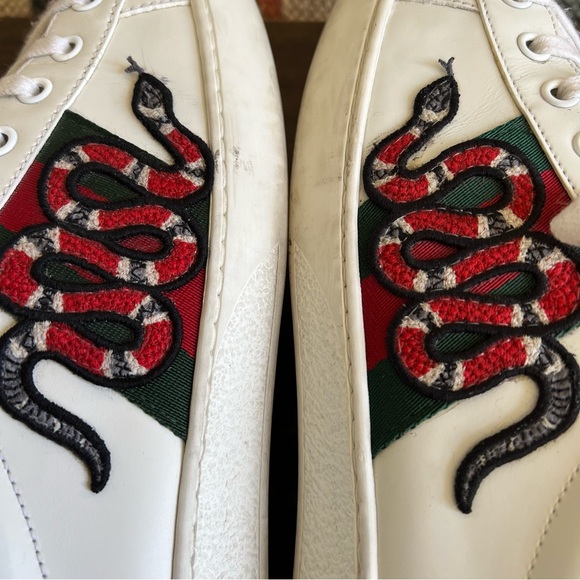 GUCCI Ace Kingsnake Embroidered Mens Sneakers 9 (US9.5) - Picture 11 of 16